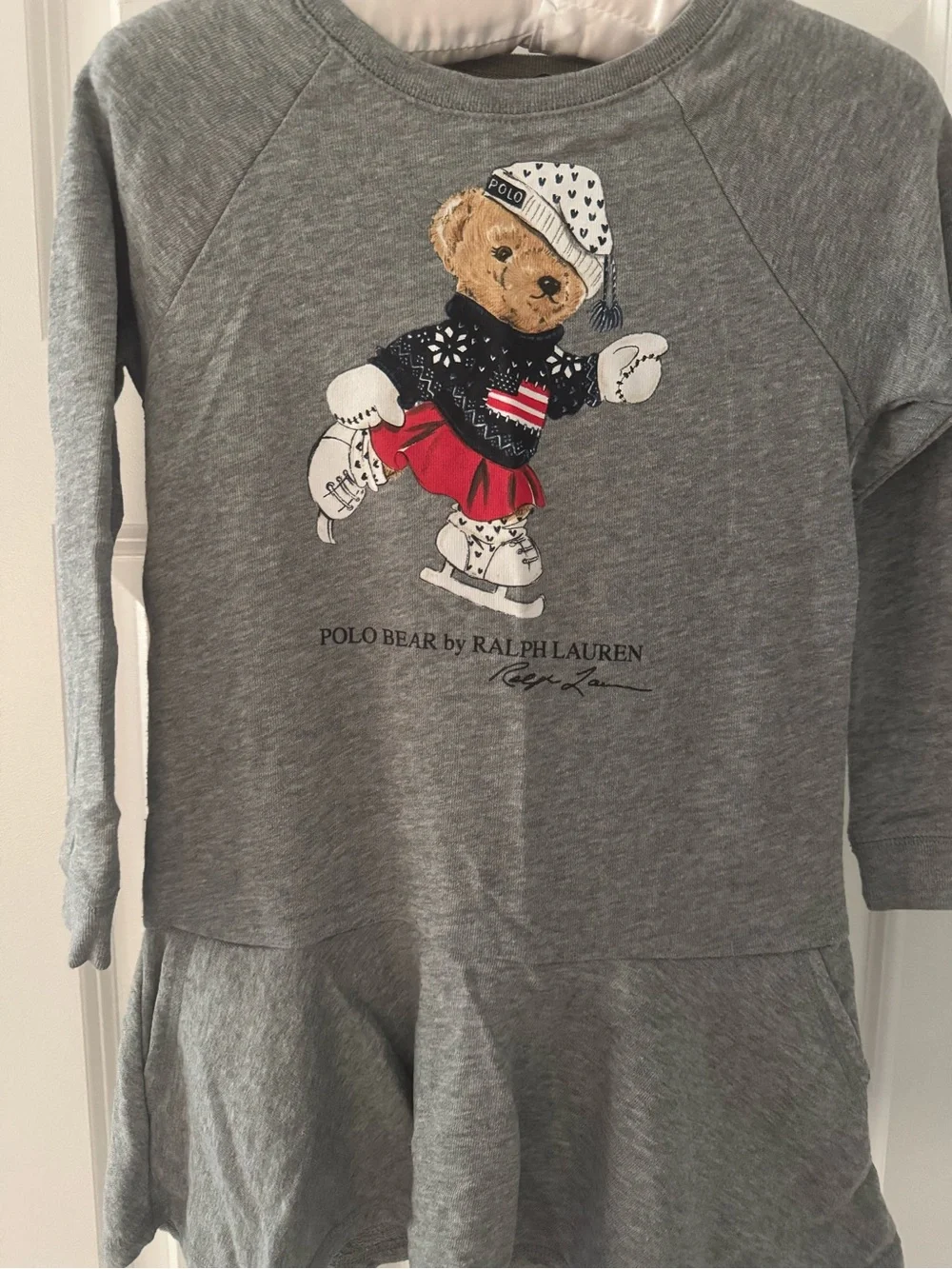Ralph Lauren Grey Teddy Bear Graphic Sweatshirt